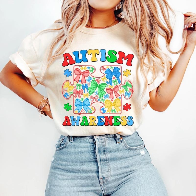 Coquette Autism Awareness Puzzle Piece DTF Transfer - THIS IS NOT A SHIRT Hoodie, Sweatshirt | HypeCrazeTee.com