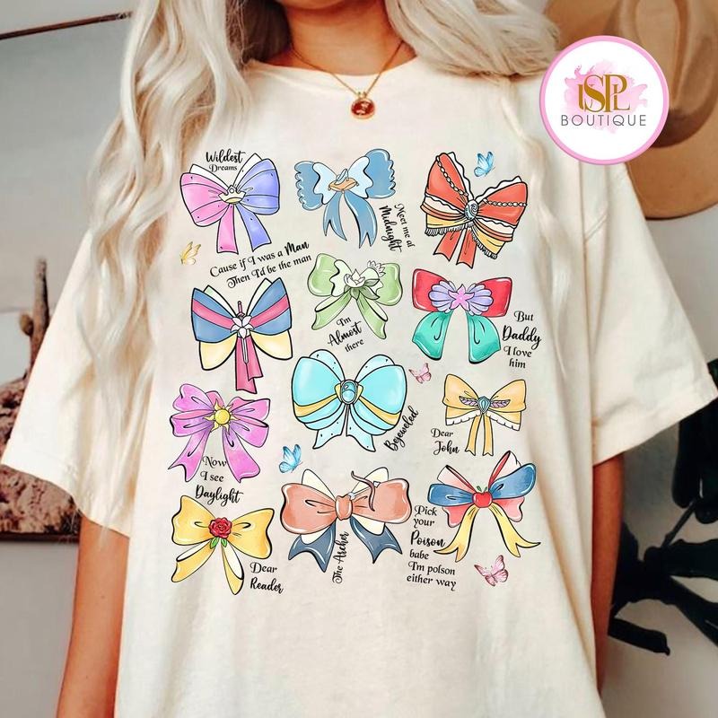 Coquette Bows Watercolor Princess Shirt, My Princess Song Lyrics Signature Shirt Trending Funny Quote Shirt Hoodie,...