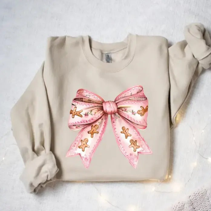 Coquette Christmas Sweatshirt, Bow Coquette Shirt, Cute Womens Christmas Shirt, Christmas Crewneck, Holiday Shirt, Retro...