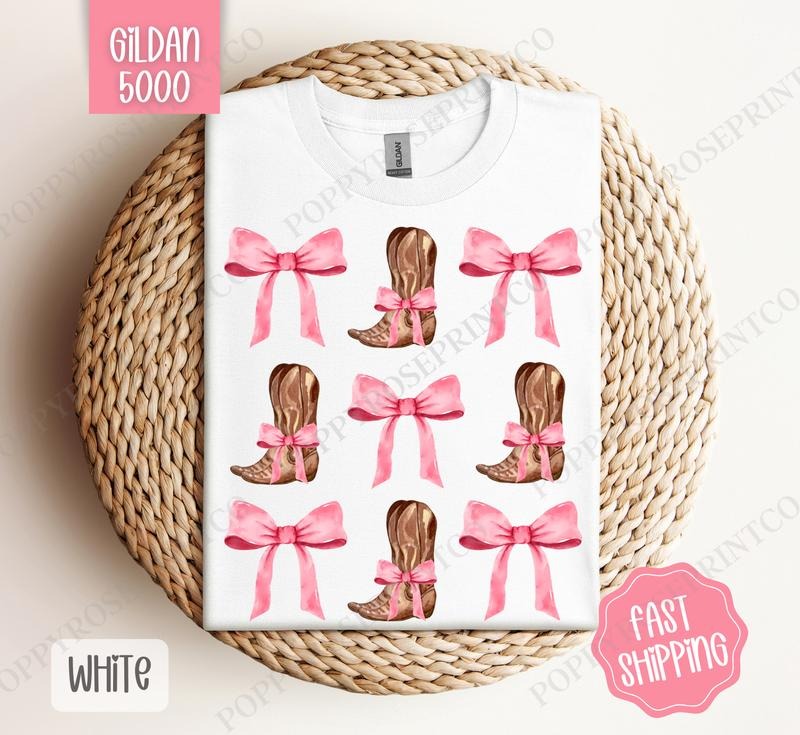 Coquette Cowgirl Shirt Gildan Western Cute Cowboy Boots Plus Sizes T-Shirts, Hoodie, Sweatshirt