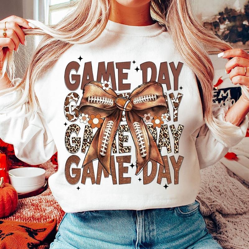 Coquette Football Shirt, Football Sweatshirt, Football Mom Shirt, Game Day Shirt, Fall Football Season Tee, Sports Gift...