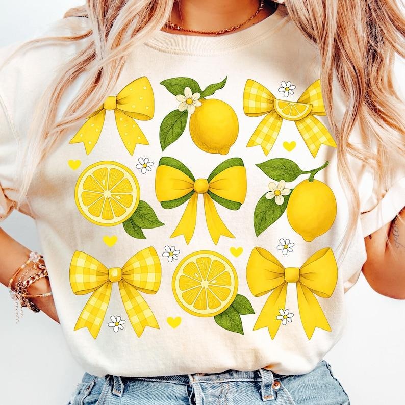 Coquette Lemon Preppy Mama Cute Floral Lemonade Everyday Girly Summer T-Shirt Hoodie, Sweatshirt | HypeCrazeTee.com