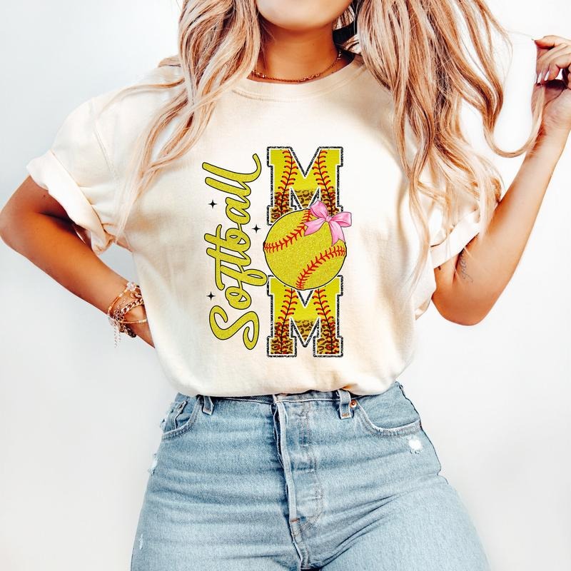 Coquette Softball Mom T-Shirt, Softball T-Shirt, Sports T-Shirt, Softball Mama T-Shirt Hoodie, Sweatshirt | HypeCrazeTee.com
