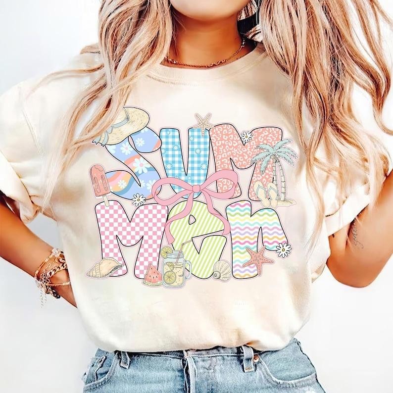 Coquette Summer Vibes Preppy Retro Beach Hand Drawn Summer T-Shirt Hoodie, Sweatshirt | HypeCrazeTee.com