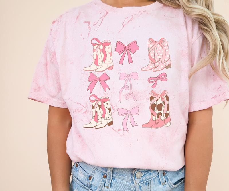 Coquette Bow Boots Comfort Colors Shirt T-Shirts, Hoodie, Sweatshirt