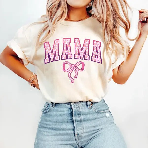 Coquette mama Shirt, Coquette mama varsity Shirt,  Girl coquette bow Shirt Hoodie, Sweatshirt | HypeCrazeTee.com