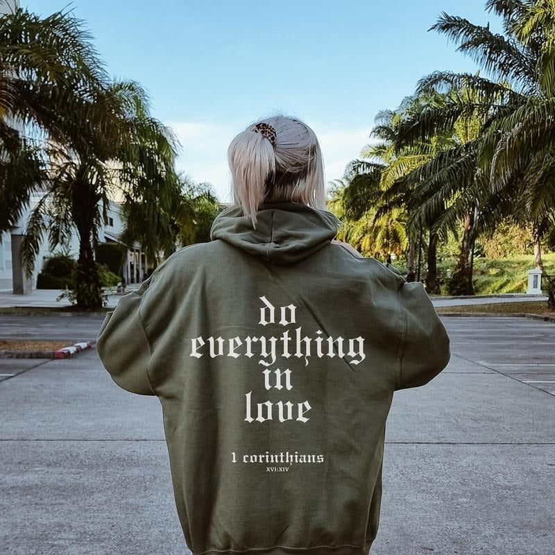 Corinthians Bible Verse Green Cotton Long Sleeve Suitable Christian Catholic T-Shirts, Hoodie, Sweatshirt