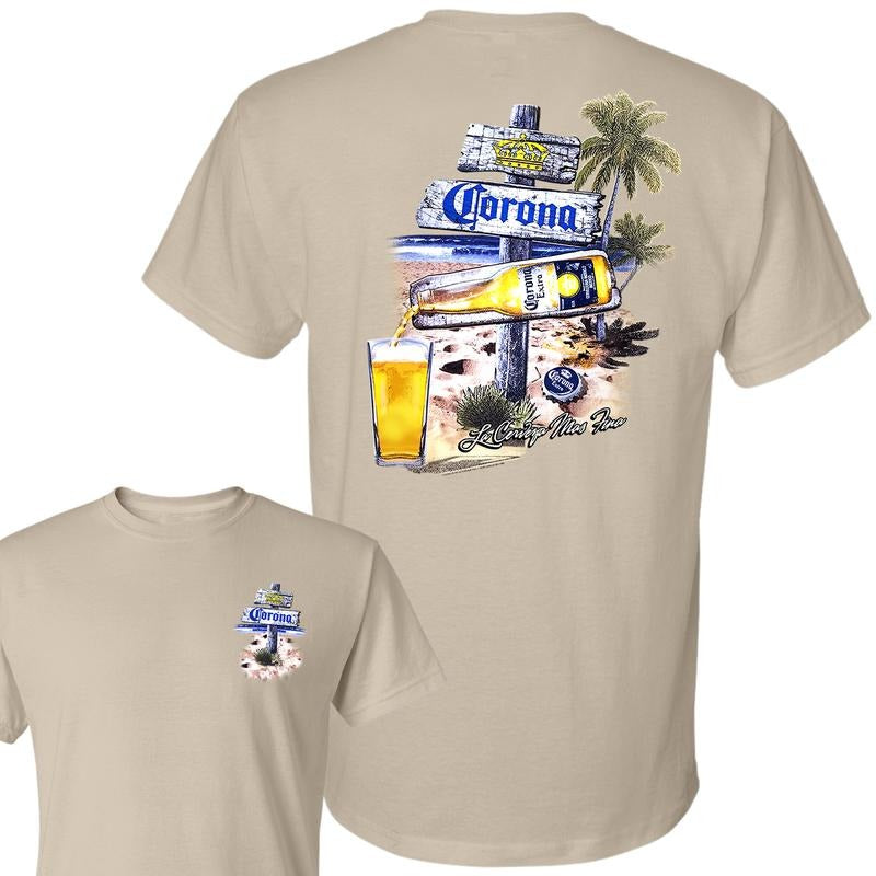 Corona Extra Afternoon Post T-Shirt, Full Color, Unisex T-Shirt, For Men, For Women Hoodie, Sweatshirt | HypeCrazeTee.com