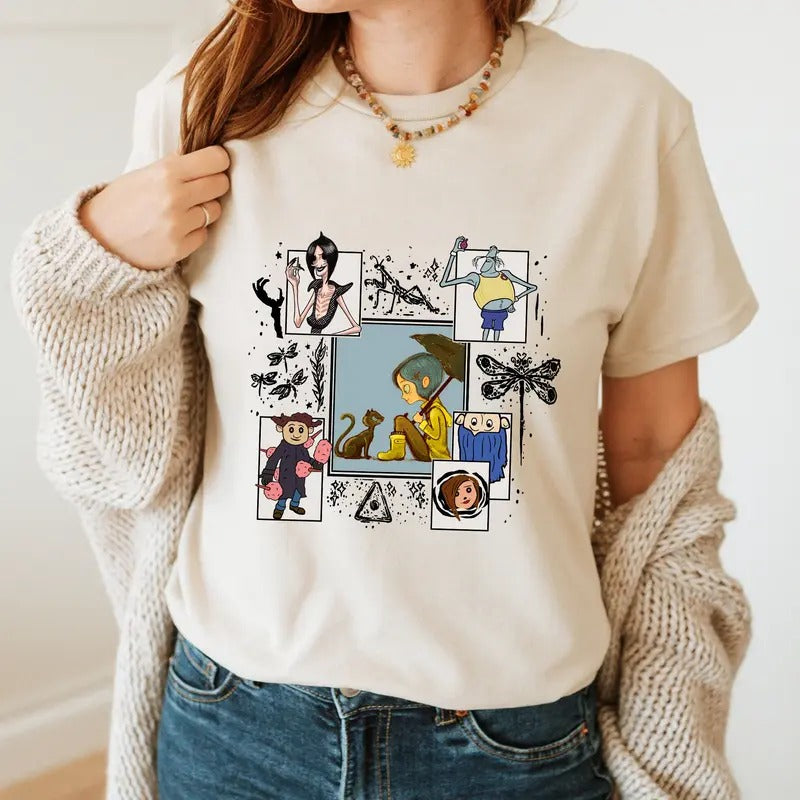 Corra.linee Movie T-shirt, Halloween Movie T-shirt, Gift for Woman and Man Unisex T-shirt, Cor.ralinee Sweatshirt,...