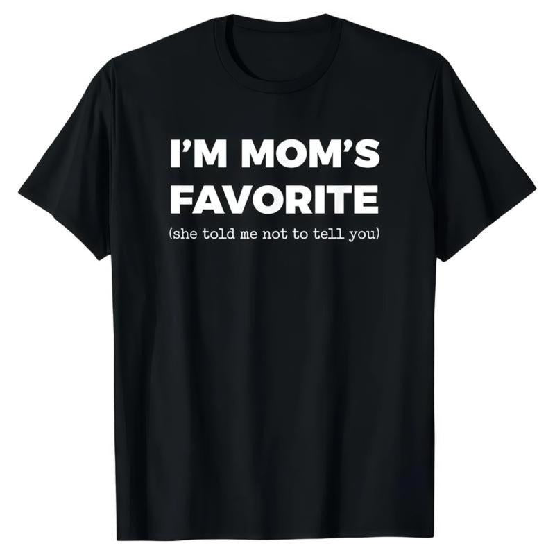 Cotton Funny Moms Favorite Son Daughter I'm Mom's Favorite T-Shirt Golf Gift for Men and Women Summer Wear Casual...