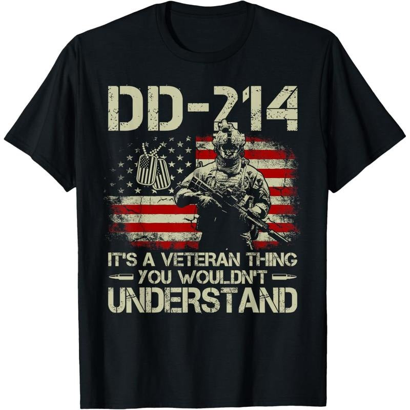 Cotton Short Sleeve DD-214 It'S A Veteran Thing You Wouldn'T Understand DD-214 T-Shirt For Men Women Hoodie, Sweatshirt