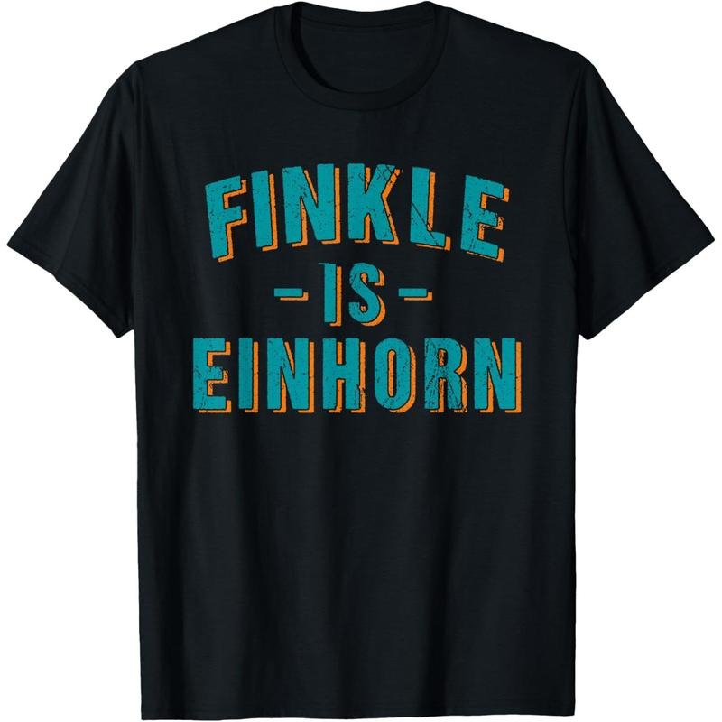 Cotton Short Sleeve Finkle Is Einhorn Simple Text Vintage Retro T-Shirt For Men Women Hoodie, Sweatshirt | HypeCrazeTee.com