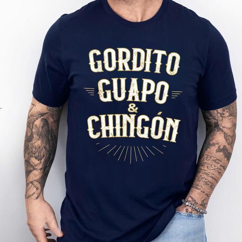 Cotton Short Sleeve T-Shirt Chubby Handsome T-Shirt, Gift for Men for Woman, Menswear Graphic Tee Casual Top for Unisex...