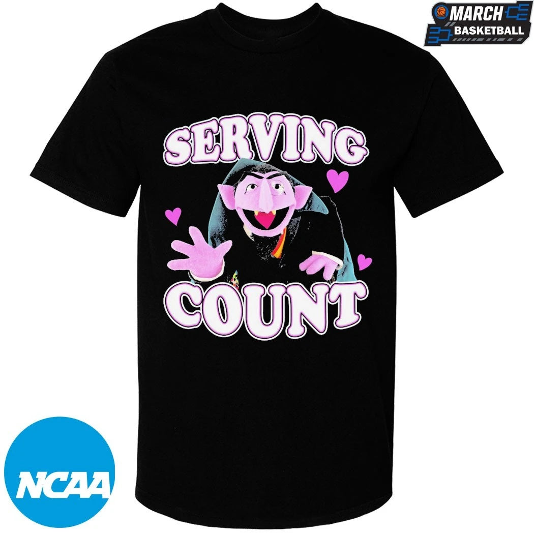 Count Von Count Serving Count Heart T-shirts