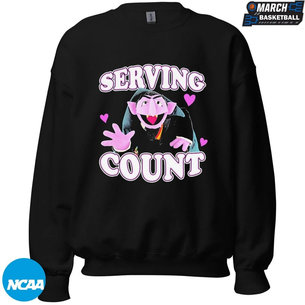 Count Von Count Serving Count Heart T-shirts