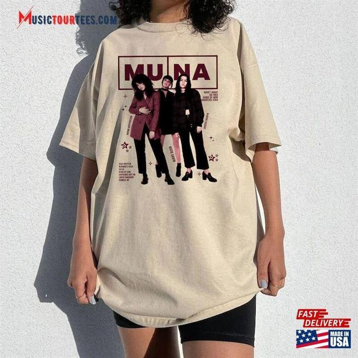 Country Music Muna Concert Shirt, Band Graphic Fan Gift T-Shirt Hoodie, Sweatshirt | HypeCrazeTee.com