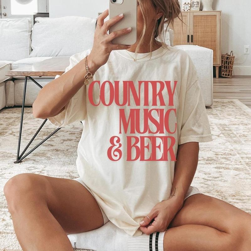 Country Music and Beer Shirt Country Music and Beer Shirt, Festival Shirt, Country Western Music T-Shirt Hoodie, Sweatshirt