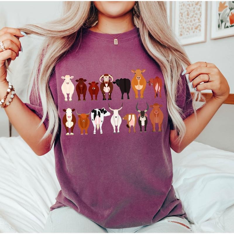 Cow Breeds Farm Animal Lover T-Shirt Hoodie, Sweatshirt | HypeCrazeTee.com