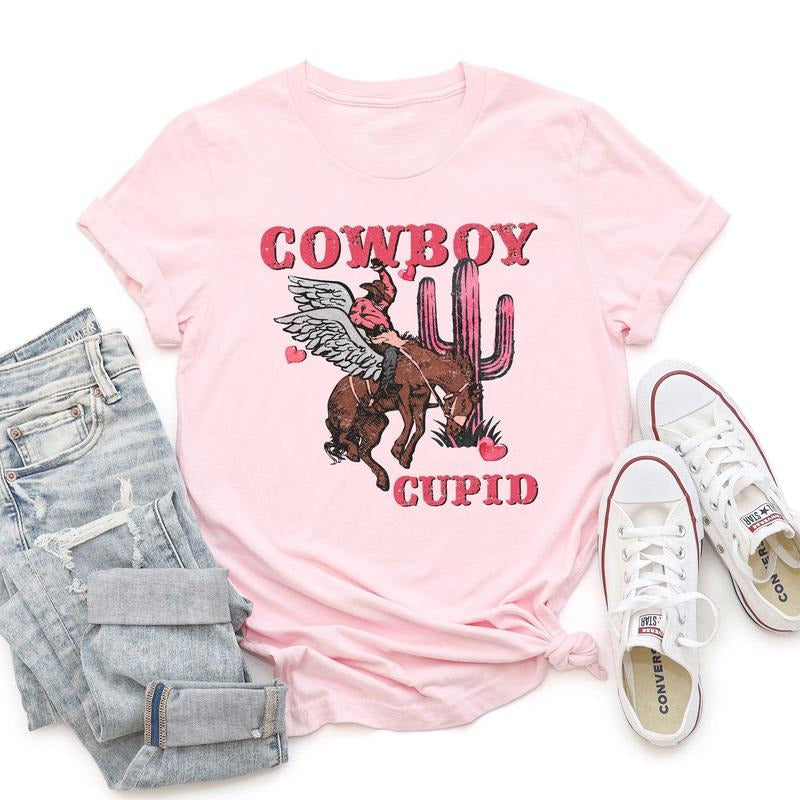 Cowboy Cupid, Horse, Western, Country, Super Soft Tshirt, Valentine's Day Hoodie, Sweatshirt | HypeCrazeTee.com