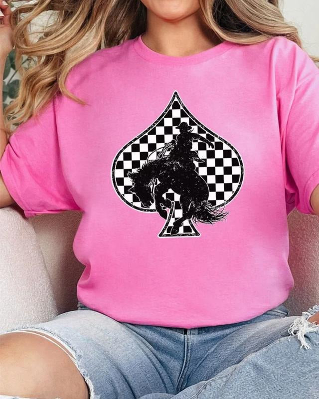 Cowboy Spade Short Sleeve Relaxed Fit T-Shirt WESTERN Graphic Tee Hoodie, Sweatshirt | HypeCrazeTee.com