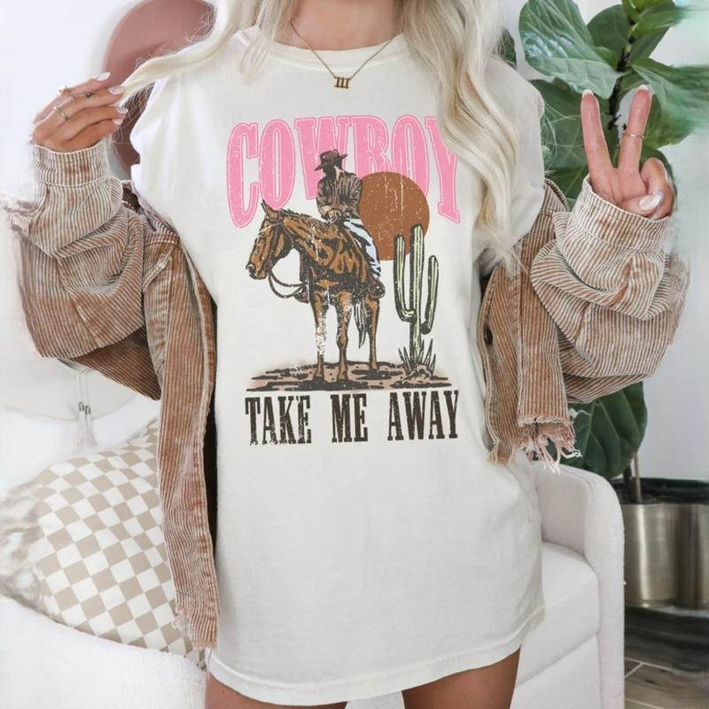 Cowboy Take Me Away, Country Music Shirt, 90s Country Western Graphic Tees, Cowgirl Country Concert Shirt, Cute Western...