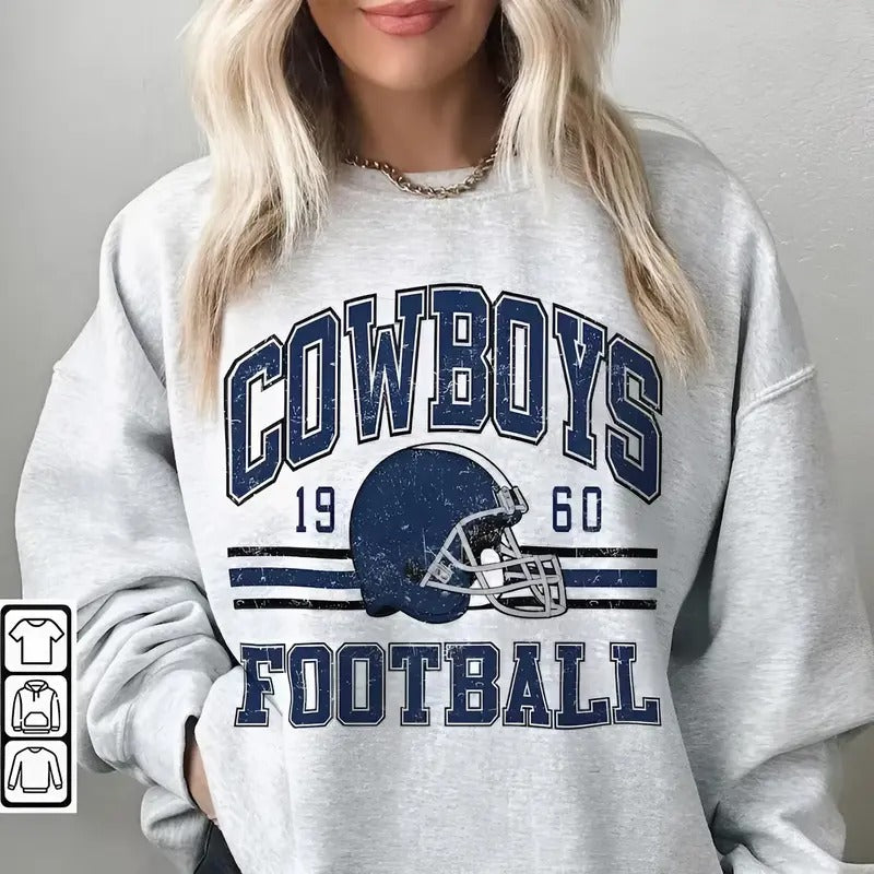 Cowboys Football Shirt, Football Fan Cotton Casual T-shirt Sweatshirt Hoodie, For Men For Women | HypeCrazeTee.com