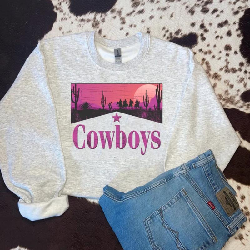 Cowboys sweawtshirt crewneck shirt for women, western outfits women, western clothing stuff for women, country girl...