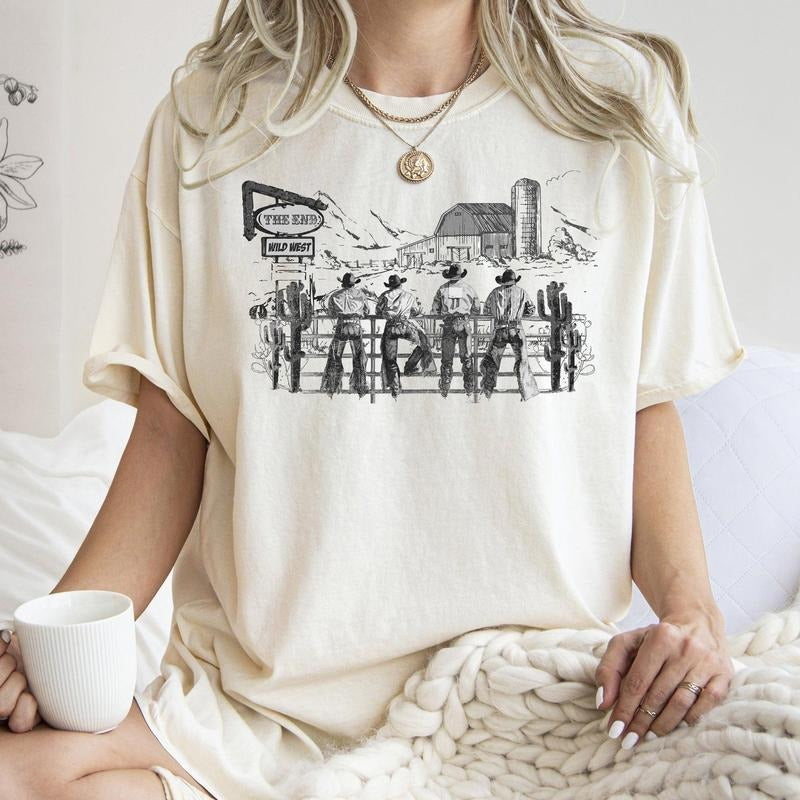 Cowboys, Ranch, Cowgirls, Cute, Western, Country, Tshirt, Women's Crew Neck, Crewneck Hoodie, Sweatshirt | HypeCrazeTee.com