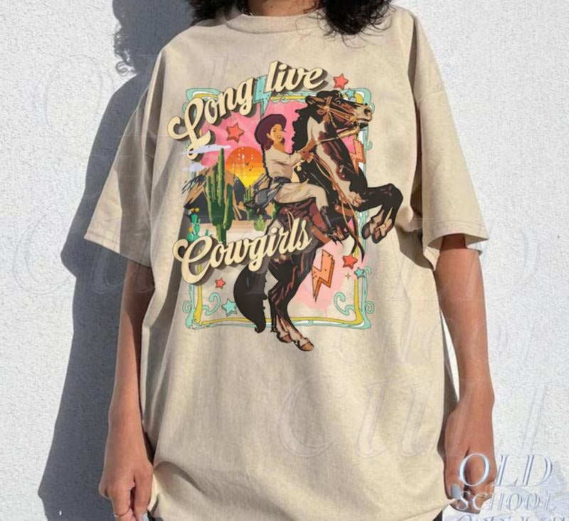 Cowgirl Wes.tern T-Shirt, Vintage 90s Graphic Western Shirt, Retro Cowgirl Tee Hoodie, Sweatshirt | HypeCrazeTee.com