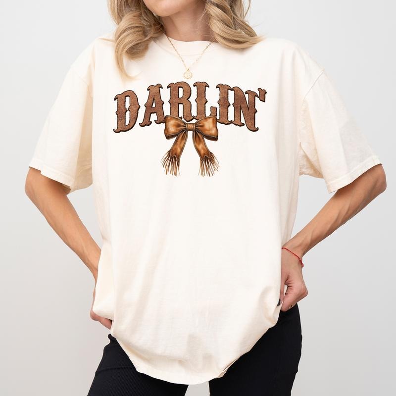 Cowquette Darling Western Comfort Colors Shirt, Coquette Retro Cowgirl T-shirt, Rodeo Graphic Tee, Vintage Country Girl...