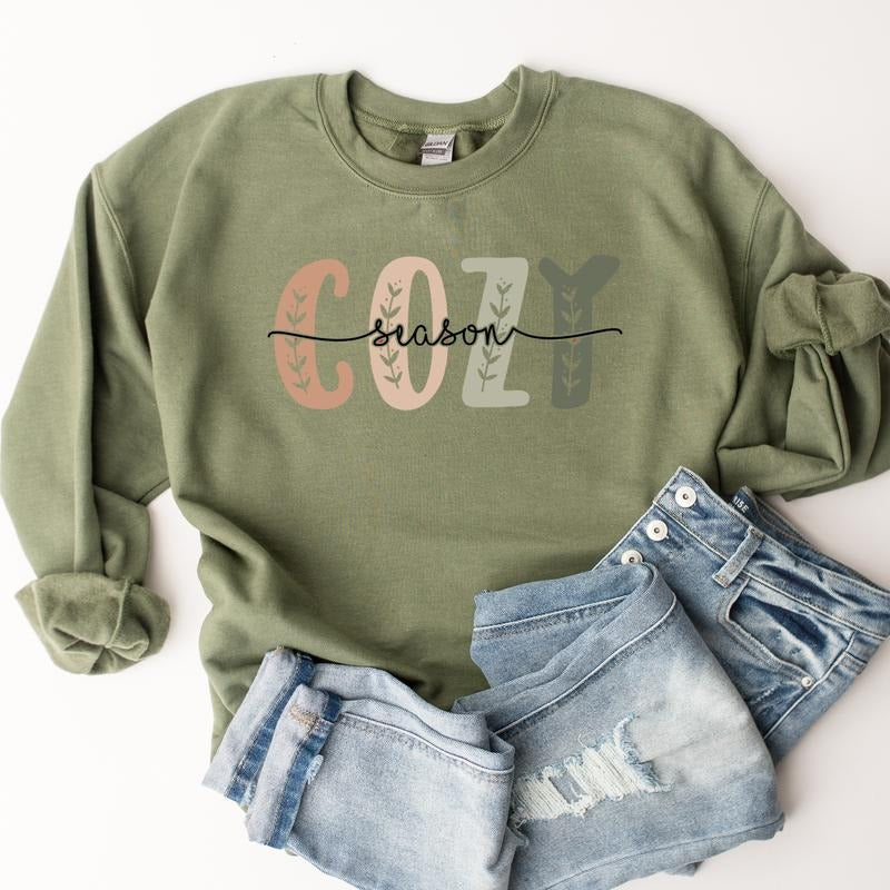 Cozy Season Sweatshirt Cozy Pullover Winter Season Sweatshirt Cozy Sweatshirt Womens Pullover Winter Sweatshirt Cold...