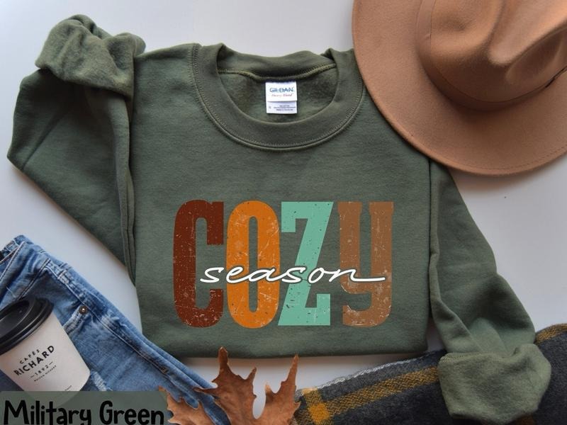 Cozy Season Sweatshirt, Retro Fall Sweatshirt, Get Cozy Sweatshirt, Womens Fall Sweaters Unisex T-Shirts, Hoodie