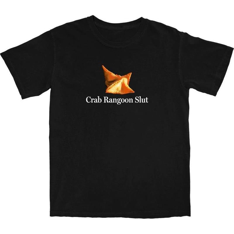 Crab Rangoon Slut Cotton Funny Casual Shortsleeve T-Shirt Menswear Top Hoodie, Sweatshirt | HypeCrazeTee.com