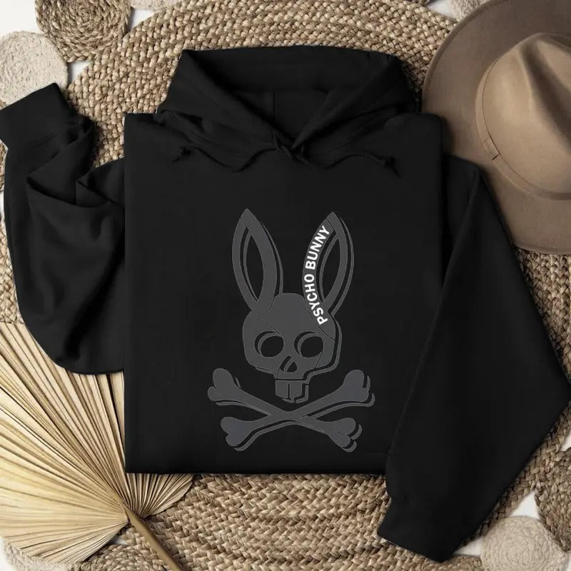 Crazy Bunny Hoodie, Psycho Bunny Skull & Bone, Punk, Cool Shirtstyle{n002}2 T-Shirts, Sweatshirt | HypeCrazeTee.com
