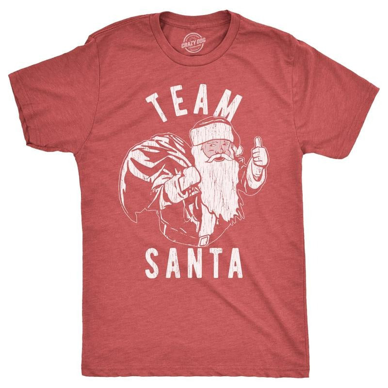 Crazy Dog Mens Santa T Shirts Funny Santa Claus Tees Hilarious Christmas Shirts Hoodie, Sweatshirt | HypeCrazeTee.com