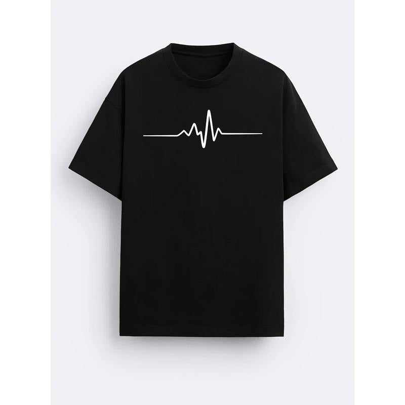 Creative Graphic Print Men's Creative Top, Casual Short Sleeve Crew Neck T-shirt, Men's Clothing For Summer Outdoor...