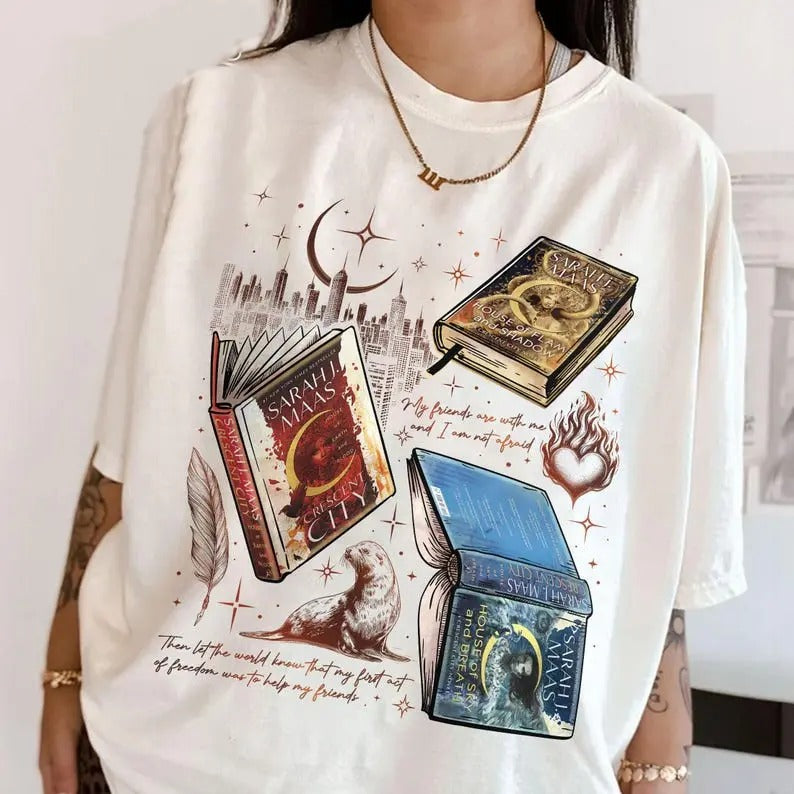 Crescent City Fans T-Shirt, Lunathion Light It Up Shirts, SJM Inspired T Shirt, Gift For Book Lover, Booktok Shirt,...