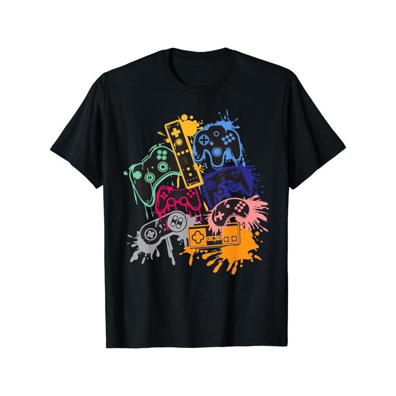 Crew Neck Game Console Print Summer Short Sleeve Sports Comfortable Versatile Made USA T-Shirts, Hoodie, Sweatshirt