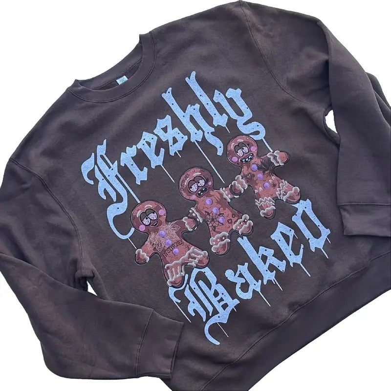 Crewneck Sweatshirt - Freshly Baked Gingerbread Cookies T-Shirts, Hoodie | HypeCrazeTee.com