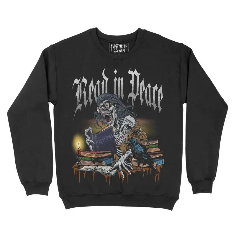 Crewneck Sweatshirt - Read In Peace T-Shirts, Hoodie | HypeCrazeTee.com