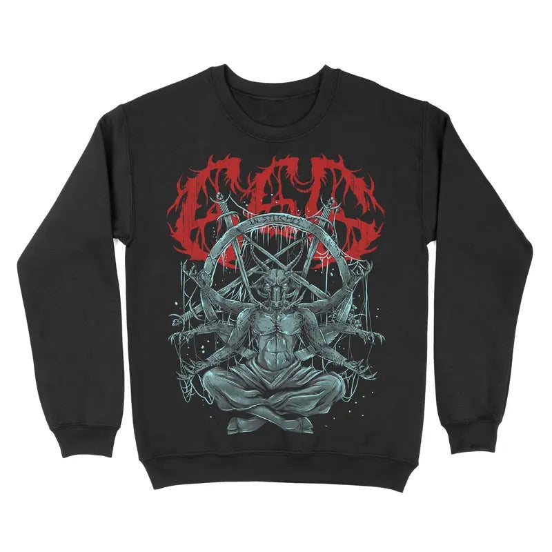Crewneck Sweatshirt - Red 666 Mark of The Beast, Halloween, Fall, Spooky Sweatshirt, Devil Sweatshirt T-Shirts, Hoodie