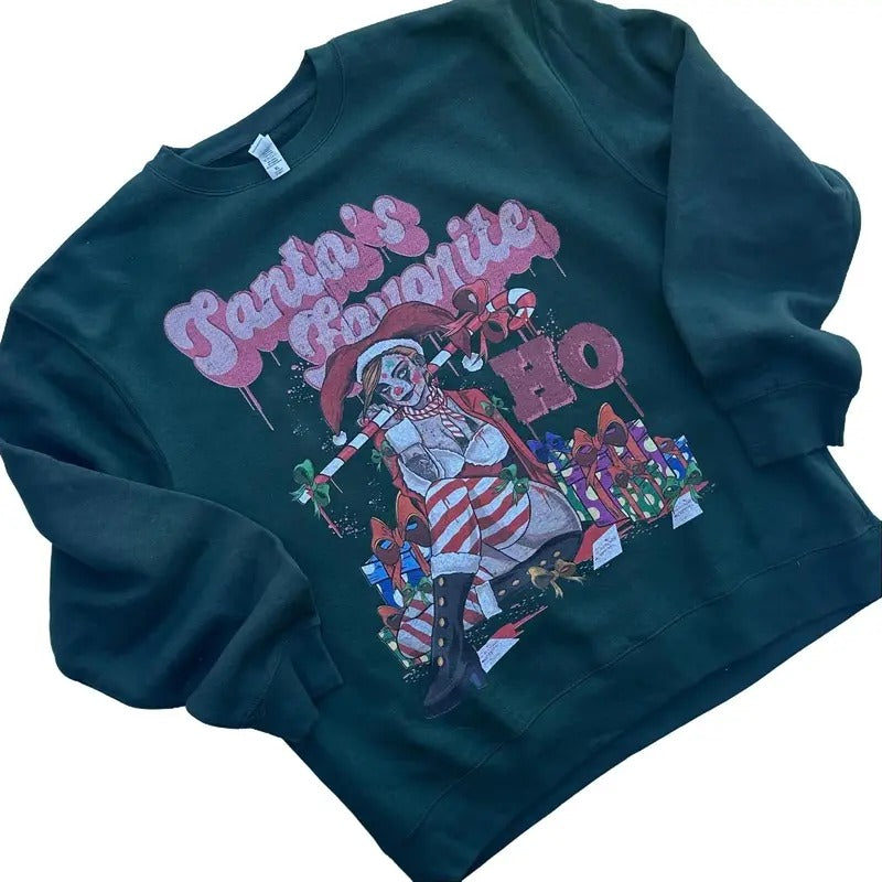 Crewneck Sweatshirt - Santa's Favorite Ho Ho Ho Christmas Unisex Crewneck Clown T-Shirts, Hoodie | HypeCrazeTee.com
