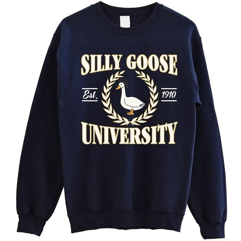 Goose University / Crewneck Sweatshirt, Meme Goose University Sweater with Date, Funny Sweatshirt, Funny Gift Sweatshirt...