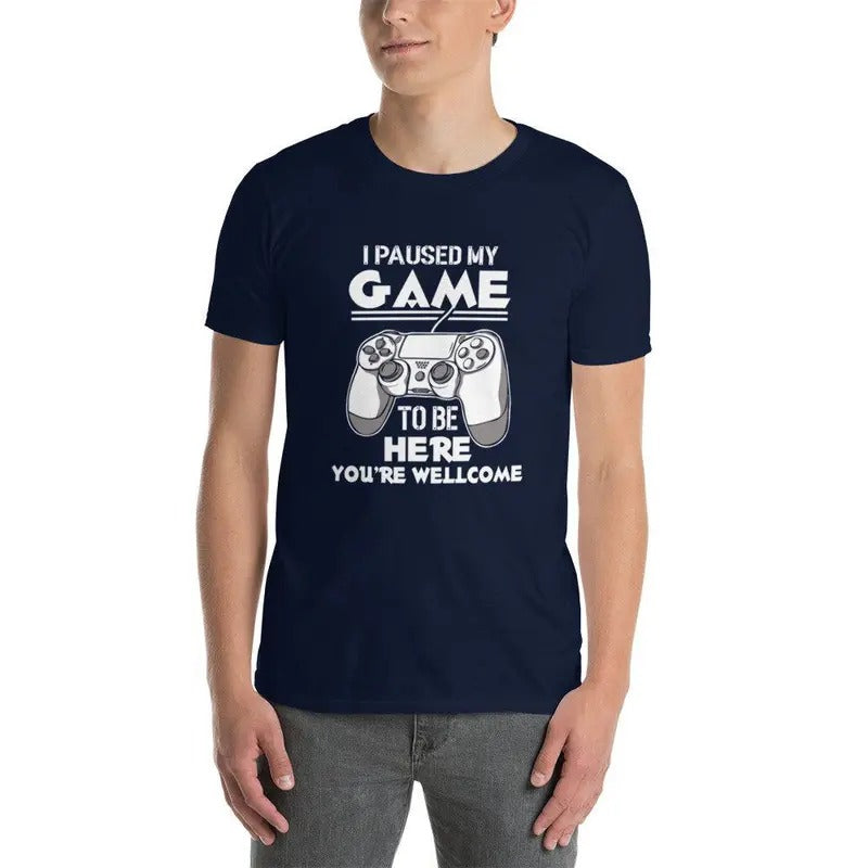 Cringe Gaming Shirts - I Paused My Game To Be Here Hoodie, Sweatshirt | HypeCrazeTee.com