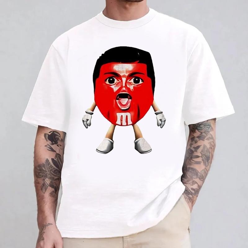 Cristiano Siuuu Candy Parody T-shirt, Unisex Graphic Tees Trendy Style Clothes Streetwear Hoodie, Sweatshirt