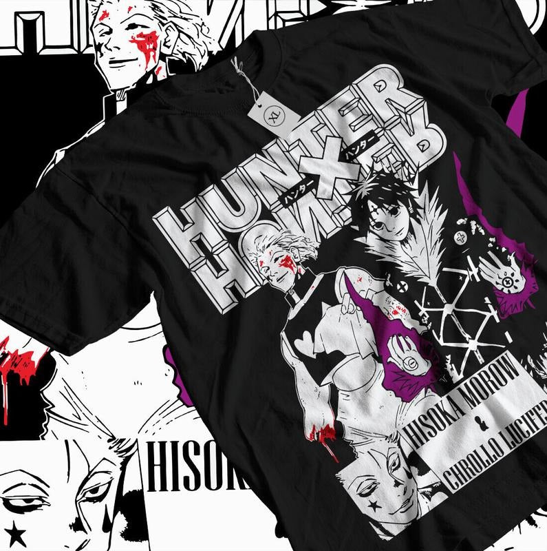 Crollo x Hisoka T-Shirt S-4XL Hunter X Hunter Manga Strip Anime Gift Shirt Tshirt S-4XL Hoodie, Sweatshirt | HypeCrazeTee.com