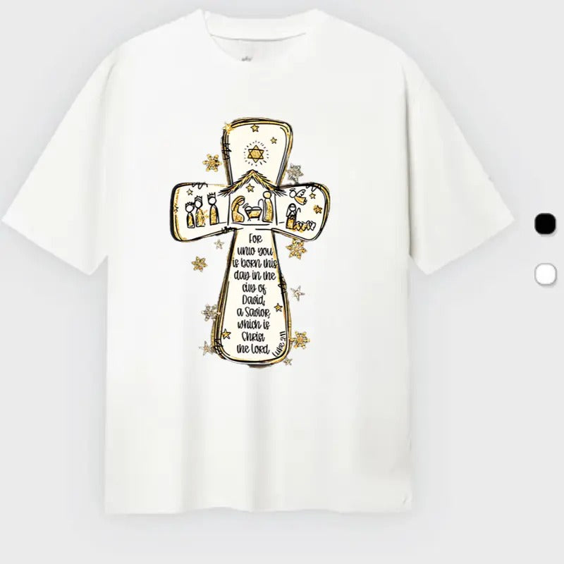 Cross Design with Luke T-Shirt, Perfect Gift, Outdoors T-Shirt, Cotton Unisex T-Shirt Hoodie, Sweatshirt | HypeCrazeTee.com
