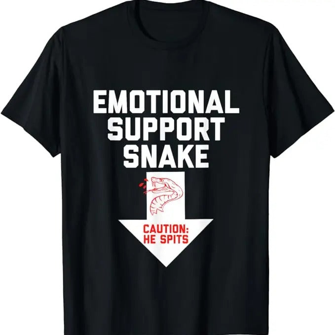 Crude Humor Shirts Crude Humor Inappropriate Emotional Support Snake Halloween Menswear Casual Cotton Top Basic Streetwear T-Shirts, Hoodie, Sweatshirt