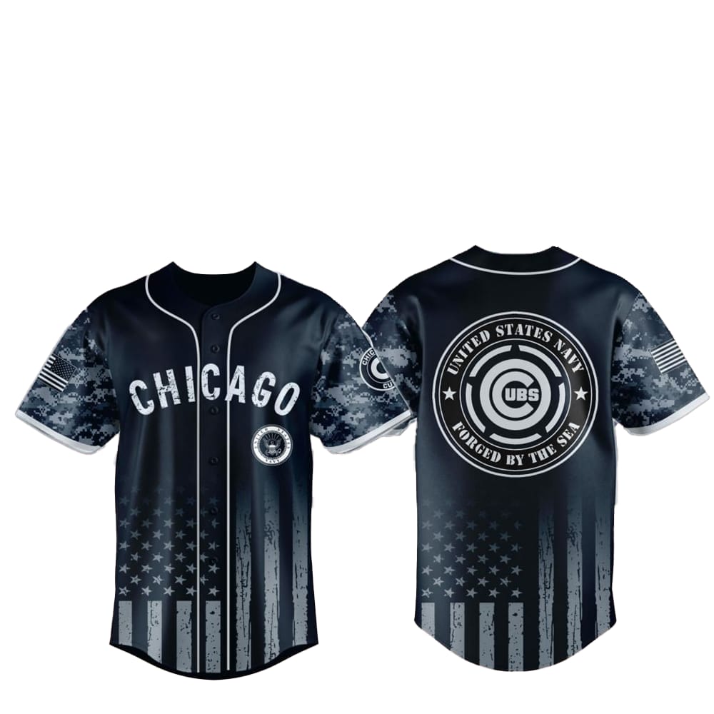 Cubs US Navy Military Jersey 2025 - Grishko.com