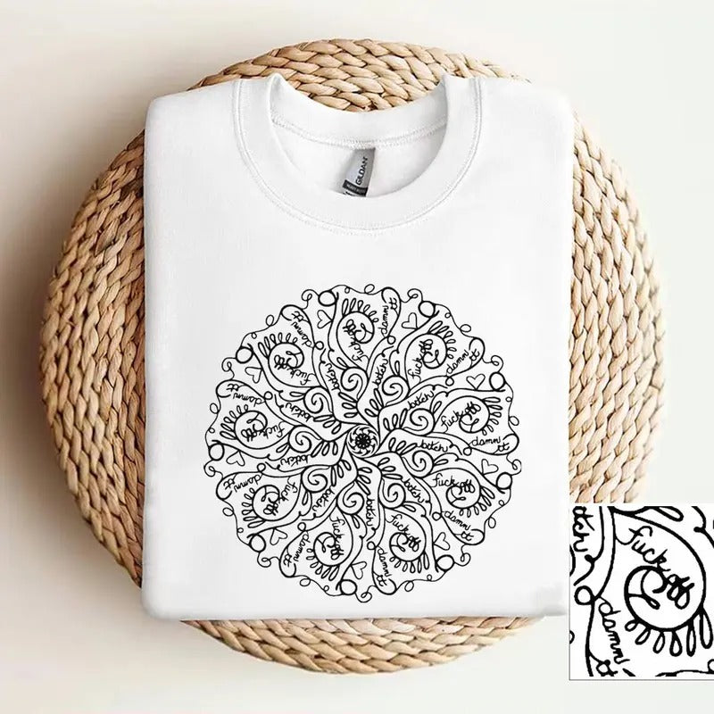 Curse Word Mandala Sweatshirt, TShirt, Hoodie, Funny Shirt | HypeCrazeTee.com